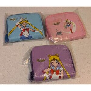 Sailor Moon Purse Coin Wallet 1999 Deadstock Tags Purple Blue Luna Usagi Anime